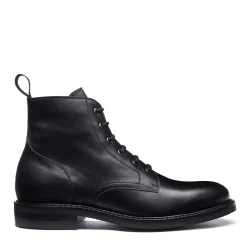 Best Sale Black Calf 6 Eye Derby Boot Logger Boots|Derby Boots