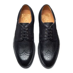 Outlet Black Grain-Calf 4 Eye Gibson Brogue Shoe Gibson Shoes|Logger Boots