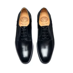 New Black Hi-Shine 4 Eye Gibson Shoe Gibson Shoes|Logger Boots