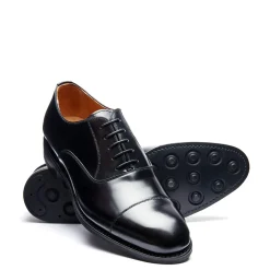 Sale Black Hi-Shine 5 Eye Oxford Shoe Oxford Shoes|Logger Boots