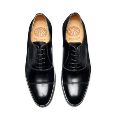 Sale Black Hi-Shine 5 Eye Oxford Shoe Oxford Shoes|Logger Boots
