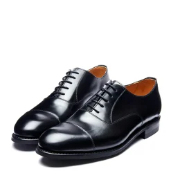 Sale Black Hi-Shine 5 Eye Oxford Shoe Oxford Shoes|Logger Boots