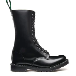 Online Black Hi-Shine 14 Eye Zip Derby Boot Women Zip Boots|Derby Boots
