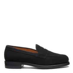 Outlet Black Suede Penny Loafer Loafers|Logger Boots