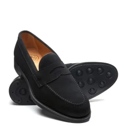 Outlet Black Suede Penny Loafer Loafers|Logger Boots