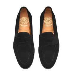 Outlet Black Suede Penny Loafer Loafers|Logger Boots
