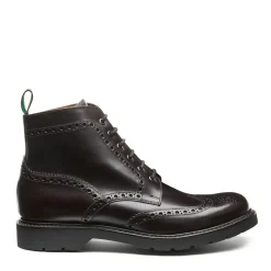 New Brown Calf 6 Eye Derby Brogue Boot Logger Boots|Brogue Boots