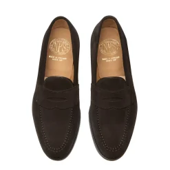 Discount Brown Suede Penny Loafer Loafers|Logger Boots