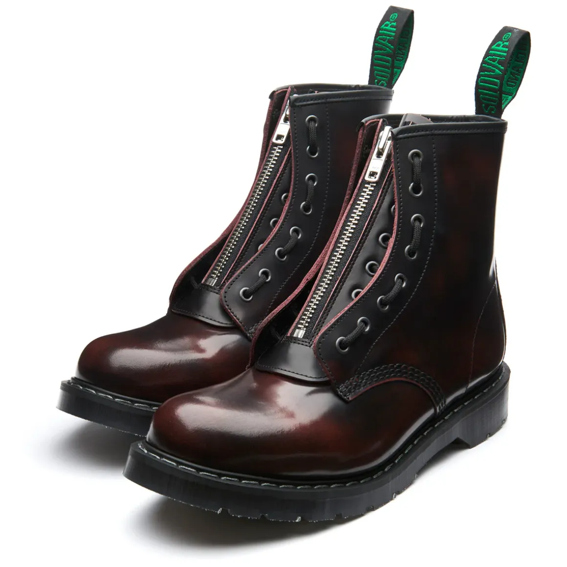 Cheap Burgundy Rub-Off 8 Eye Derby Boot & Zip Guard Bundles|Logger Boots