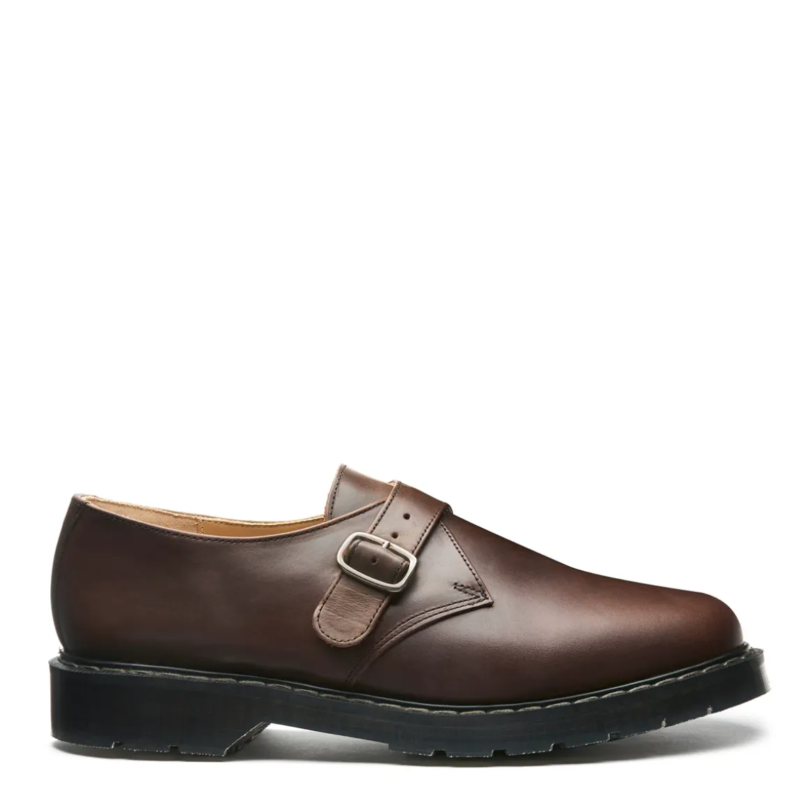 Fashion Gaucho Crazy Horse Single Buckle Monk Shoe Women Monk Shoes|Monk Shoes