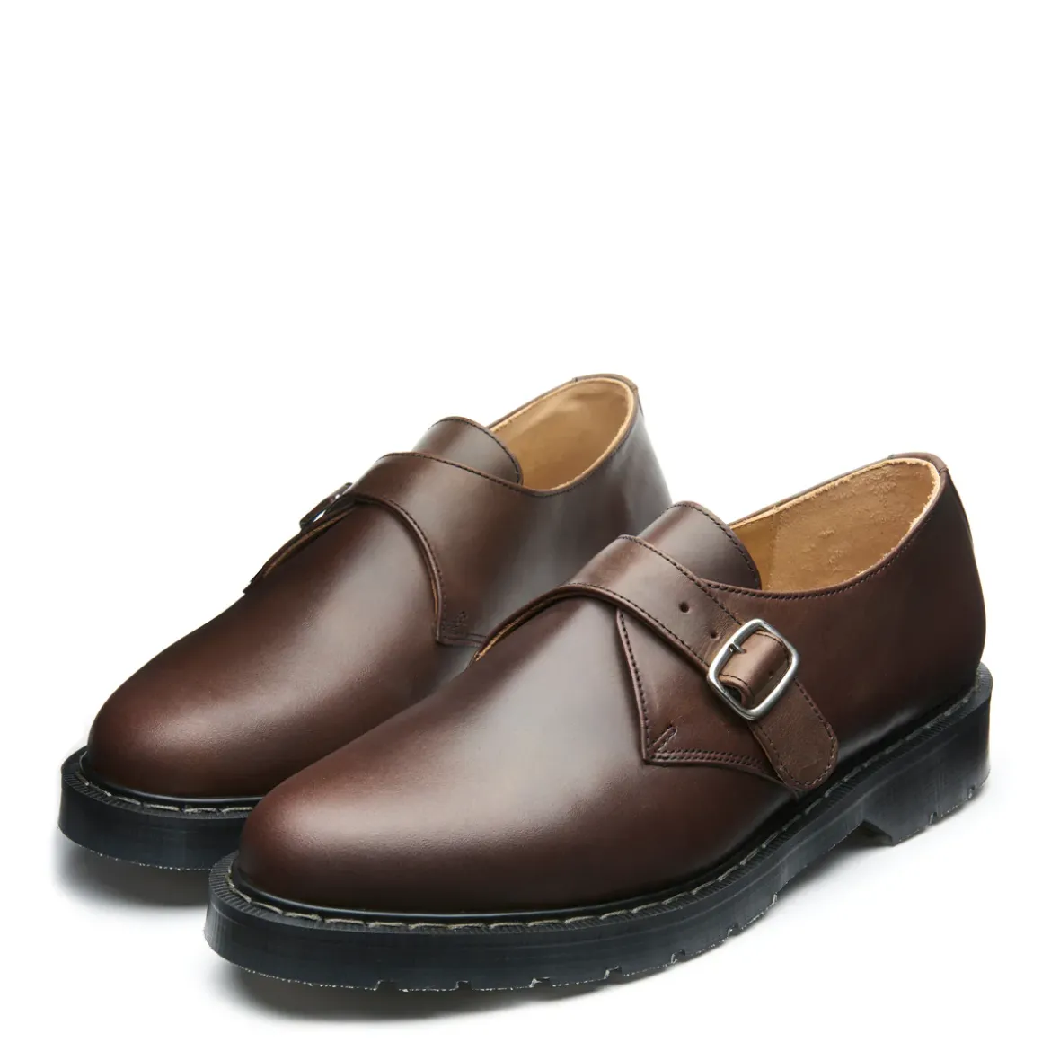 Fashion Gaucho Crazy Horse Single Buckle Monk Shoe Women Monk Shoes|Monk Shoes