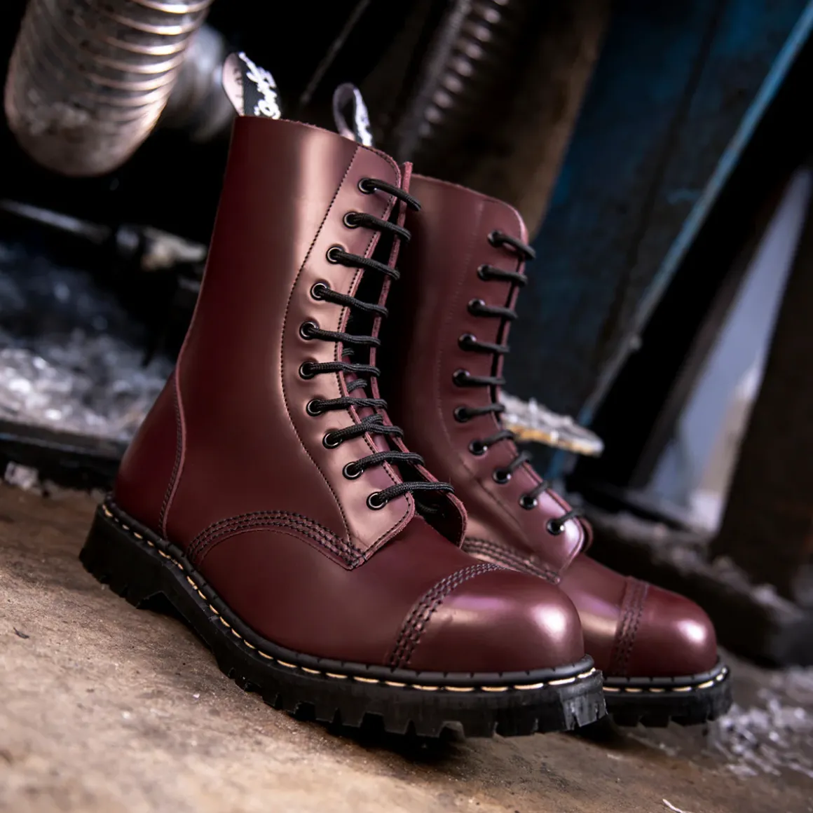 Discount 10 Eye Steel Toe Capped Derby Boot Women Steel Toe Boots|Derby Boots