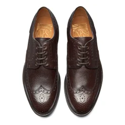 Best Walnut Brown Grain-Calf 4 Eye Gibson Brogue Shoe Gibson Shoes|Logger Boots